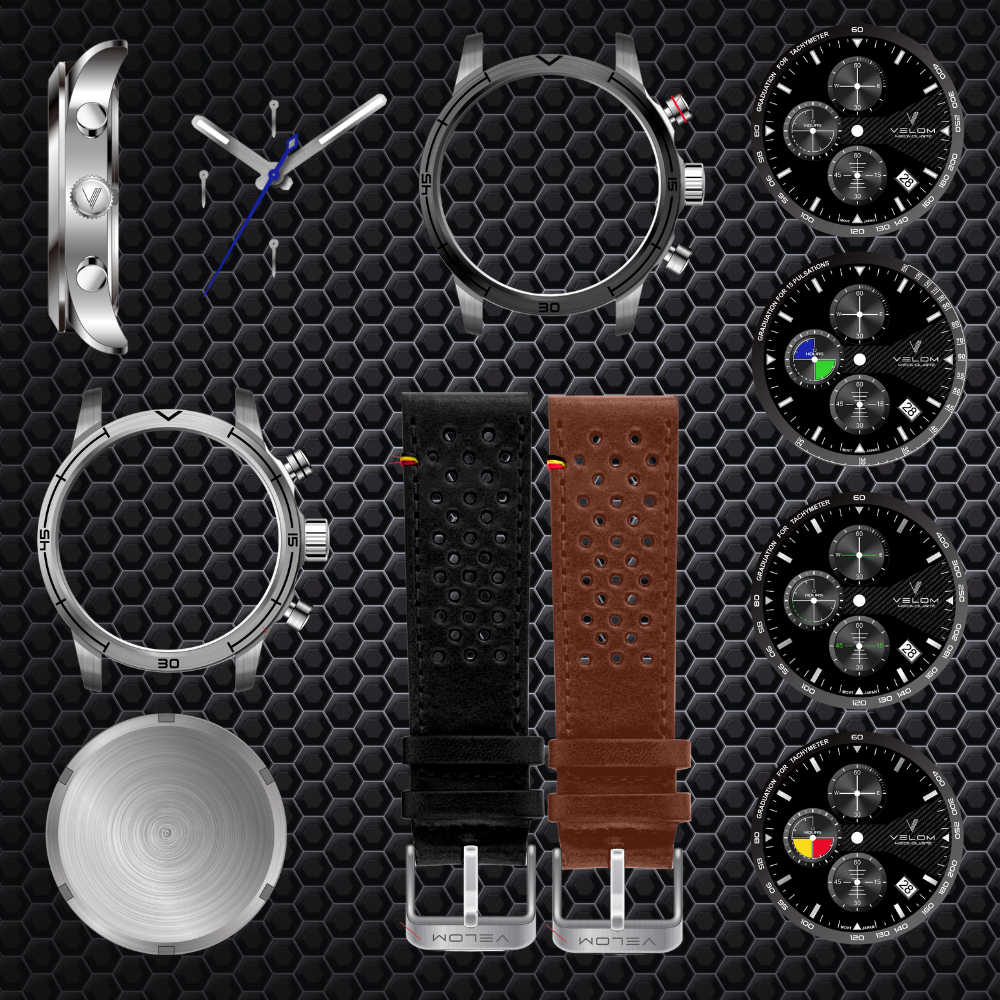 sélectionner chaque pièce de votre montre et configurer là comme vous voulez